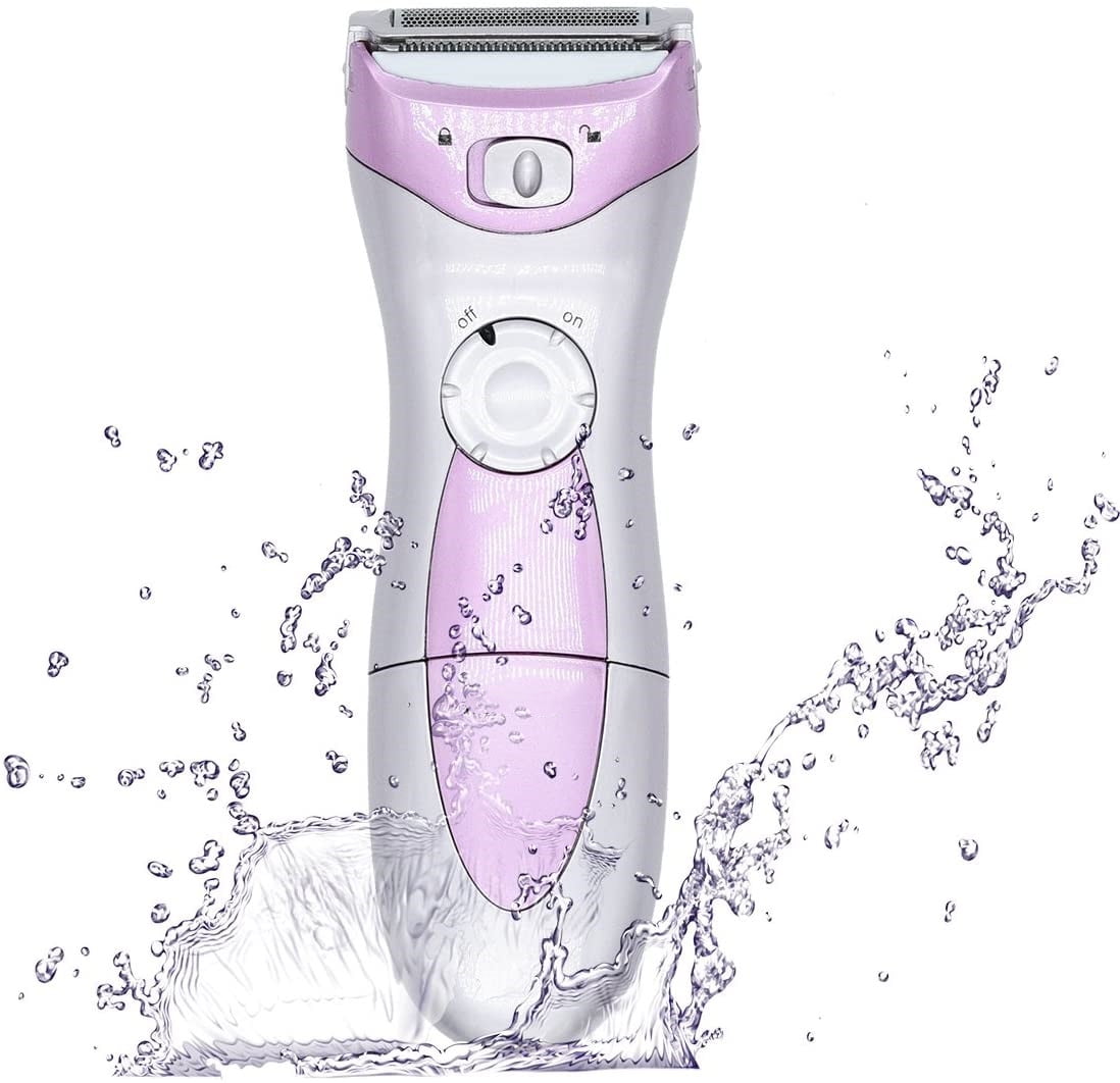 Electric Shaver for Women, Hair Remover Removal Ladies Bikini Trimmer Razor for Legs and Underarms Rechargeable Wet and Dry Painless Cordless Pink