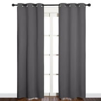 NICETOWN Solid 95% Blackout Curtains for Bedroom, Set of 2, Thermal Insulated Blackout Curtains 84 inch Long, W37 x L84, Gray