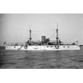 thumbnail image 2 of Hart, Edward H. 14x11 White Modern Wood Framed Museum Art Print Titled - USS Texas, 1895, 2 of 4