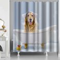 thumbnail image 4 of Sonernt Dog Shower Curtain, 72x72 Inches Polyester, Funny Animal Puppy Dogs Cute Bathroom Curtains Decor with 12 Hooks, 4 of 7
