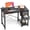 Black, variant on Spaco Home Office Desk with Flexible Drawers, Side Metal Hooks, EPA CARB Certified Wood Board for Study & Workspace, Black