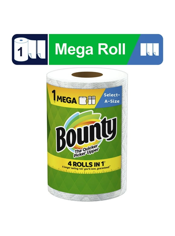 Bounty Select-a-Size Paper Towels, 1 Mega Rolls, White