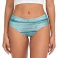 thumbnail image 1 of Balery Teal Turquoise Wood Ropa Interior de Algodón para Mujer con Dibujo – Braguitas Cómodas y Elásticas, Estilo Clásico-Large, 1 of 6