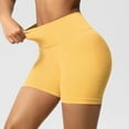 thumbnail image 4 of ZQUUVOU Women's Shorts Sports Fitness High Waisted Tight Yoga Pants(Yellow,XS), 4 of 9