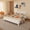 White, variant on Ktaxon Twin Wooden Bed Frame, Platform Bed with Headboard & Slats Support, Brown