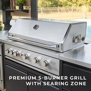Backyard Discovery Fusion Flame 2 Galvanized Steel Outdoor Kitchen, Grill, Pizza Oven