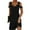 Black, variant on Summer Fashion Dresses for Women 2024 Plus Size V-neck Loose Solid Short Sleeve Strapless Mini Dress