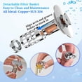 thumbnail image 6 of 2pcs Silver Pop up Bathroom Sink Drain Strainer,Universal Sink Stopper Bathroom Drain with Filter Basket,Bathroom Sink Stopper Hair Catcher for 1.06"~1.61" Drain Hole, 6 of 9