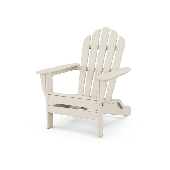 Trex Outdoors Monterey Bay Folding Outdoor Adirondack Chair in Sand Castle