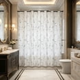 thumbnail image 4 of Aufmer Home Hotel Bathroom Partition Curtain Thickened Waterproof Fabric Privacy Isolation Drape Mildew Resistant Decorative Cover For Shower Room Toilet Daily Use, 4 of 6