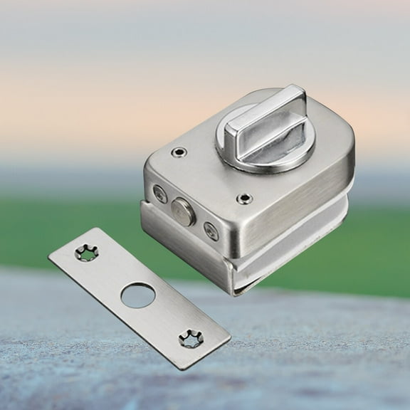 Masteelf Bathroom Shop Sliding Door Double Door Double Safety Lock(Silver)