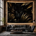 thumbnail image 6 of Front Facing Portrait with Panther Emerging Arrangement, Mystical Fantasy for Space Lovers, Aesthetic Wall Decor, Mother'S Day Gift, Tapestry Wall Hanging for Dorm and Living Room, 6 of 7