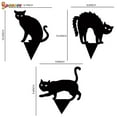 thumbnail image 4 of Spencer Black Metal Cat Silhouette Yard Signs with Stakes Halloween Decorations, Shadow Cutouts Scary Family Home Front Yard Party Plastic Decor, 4 of 8