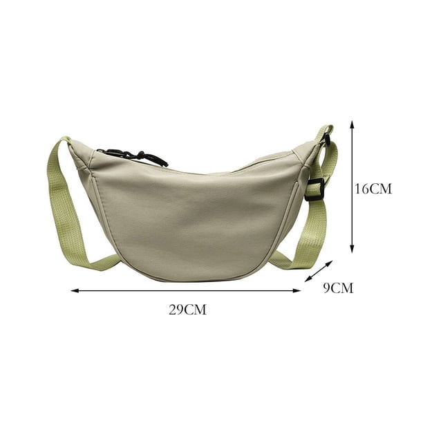 Bolsa bandolera de lona para mujer a la moda, informal para el pecho para mujer (verde) Likrtyny Para Estrenar
