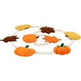 thumbnail image 1 of 80 Inch Halloween Garland with Felt Pumpkins - Pre-Assembled Rustic Fall Decor Vintage Doorway, Mantel, For Staircase, Hallo, 1 of 8