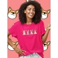 thumbnail image 2 of Corgi Pups Banner T-Shirt Women -Image by Shutterstock, Female 5X-Large, 2 of 4