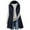 Navy, variant on Women's Ultra Light Long Down Vest Winter Packable Down Jacket Lightweight Outdoor Puffer Vest Coat with Hood