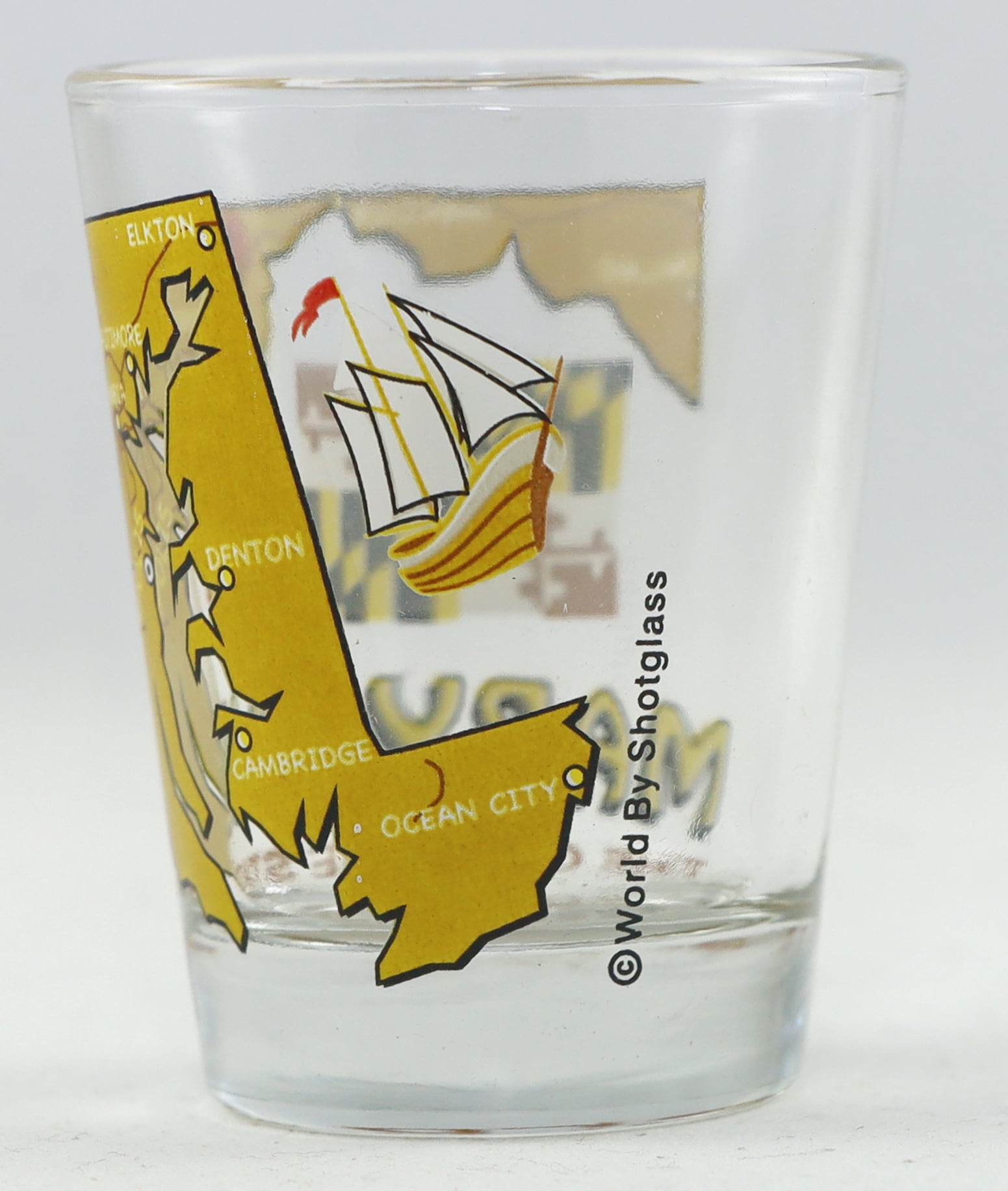 MARYLAND THE OLD LINE STATE ALL-AMERICAN COLLECTION SHOT GLASS SHOTGLASS 