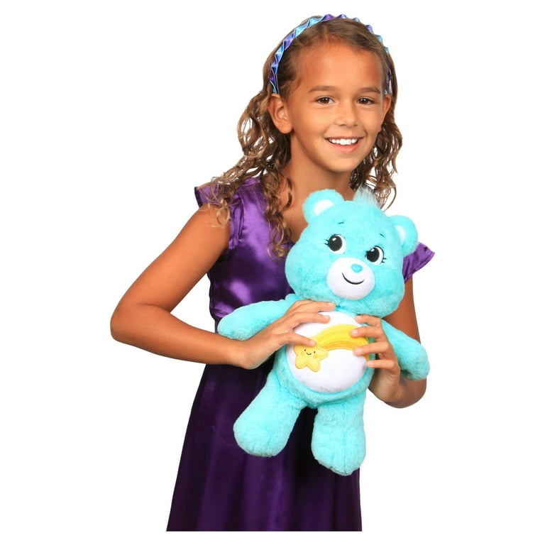 2012 Care Bear Wish Bear Plush blue with star and rainbow 12