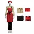 thumbnail image 2 of Halloween Costume Behind Supermarket with You,Anime Cosplay Yamada Tayama Sasaki Apron Leather Jacket Suit Set for Halloween Role Play,Size 2XL, 2 of 7