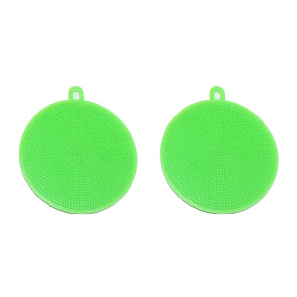 sweethay 1 Uds. Depurador de platos de silicona, limpieza de suciedad, toalla de cocina para limpieza de aceite antiadherente, herramienta de , verde 2Conjunto