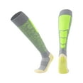 thumbnail image 4 of Calcetines de fútbol hasta la rodilla, suaves y transpirables, para deportes atléticos. Gris y verde, 4 of 9