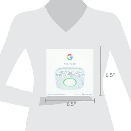 Nest Labs S3000BWES Protect Battery-Powered Smoke & Carbon Monoxide, Alarm, White, 2nd Generation