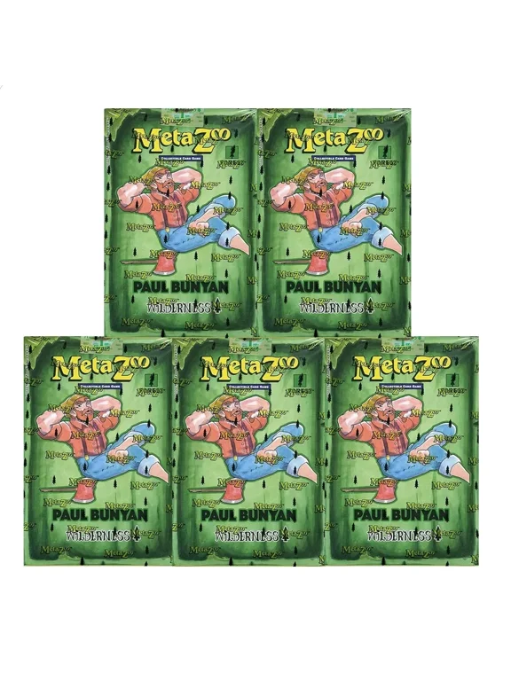 Collectible MetaZoo TCG: Wilderness Tribal Theme Deck (1st Edition) - Paul Bunyan x5