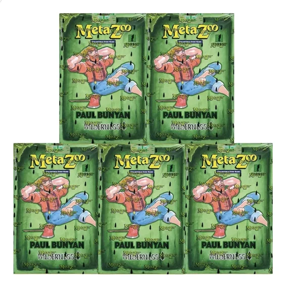 Collectible MetaZoo TCG: Wilderness Tribal Theme Deck (1st Edition) - Paul Bunyan x5
