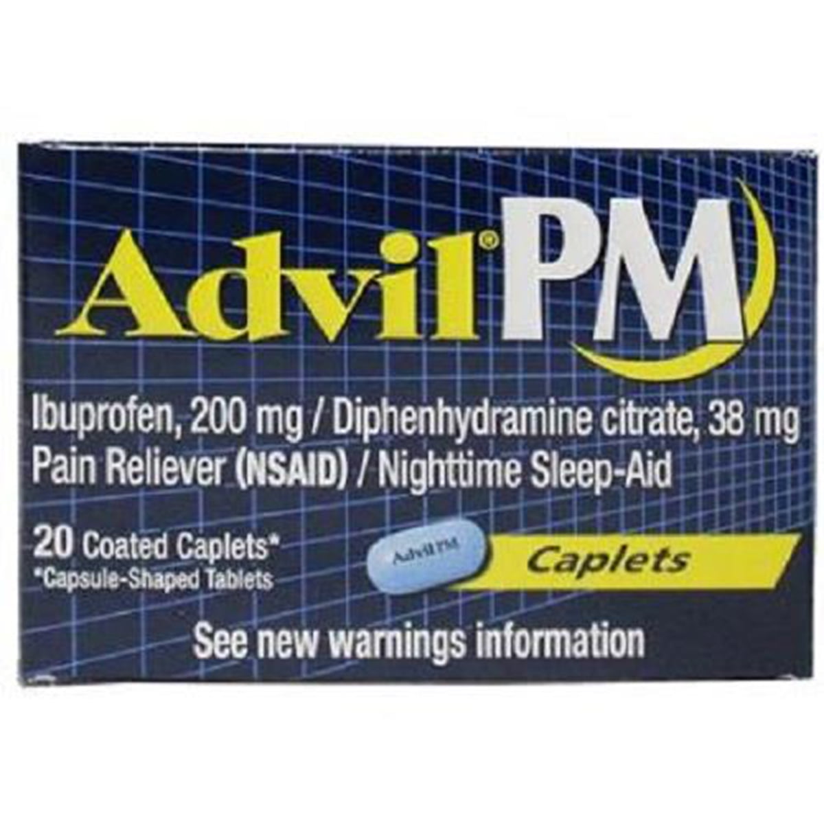 Advil PM Pain Reliever/Nighttime Sleep-Aid, 200mg