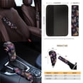 thumbnail image 4 of Renewold Butterfly Colorful 14 PCS Car Seat Cover Set, with Steering Wheel Cover Seat Belt Covers Waste Bin Center Console Pad Rear View Mirror Cover Handbrake Cover Set Coasters Auto Accessories, 4 of 7