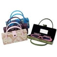thumbnail image 2 of Asian Silk Brocade Style Eyeglass Case Mini Handbag Design Inner Mirror Sage, 2 of 6