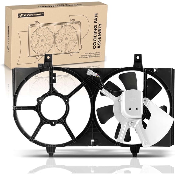 A-Premium Engine Radiator Cooling Fan Assembly Compatible with Nissan Sentra 2000 2001, 1.8L 2.0L, Replace# 214816M110