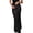 Black, variant on Joernso Maxi Skirt High Waist Solid Color Long Skirt with Shiny Sequin Decoration Home Commuting Street Leg-lengthening Skirt