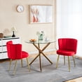 thumbnail image 2 of Red Velvet Chair - Perfect Fit for Body - Cafe & Dining - Simple Structure, 2 of 6