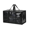 thumbnail image 2 of 2 Pcs Moving Bags Heavy Duty Extra Large, 27 X 14 X 15 In Zipper Storage Bag, Multi-scene Organizer For Moving, Closet Storage And Dorm Supplies (Black), 2 of 6