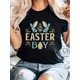 thumbnail image 1 of Easter Day Print T-Shirt, Casual Crew Neck Short Sleeve Comfort Tee Top For Spring & Summer, Women's Clothing Tee For Adult, Men, Women, Teen, Teenager, Adolescent, Youth, 1 of 6