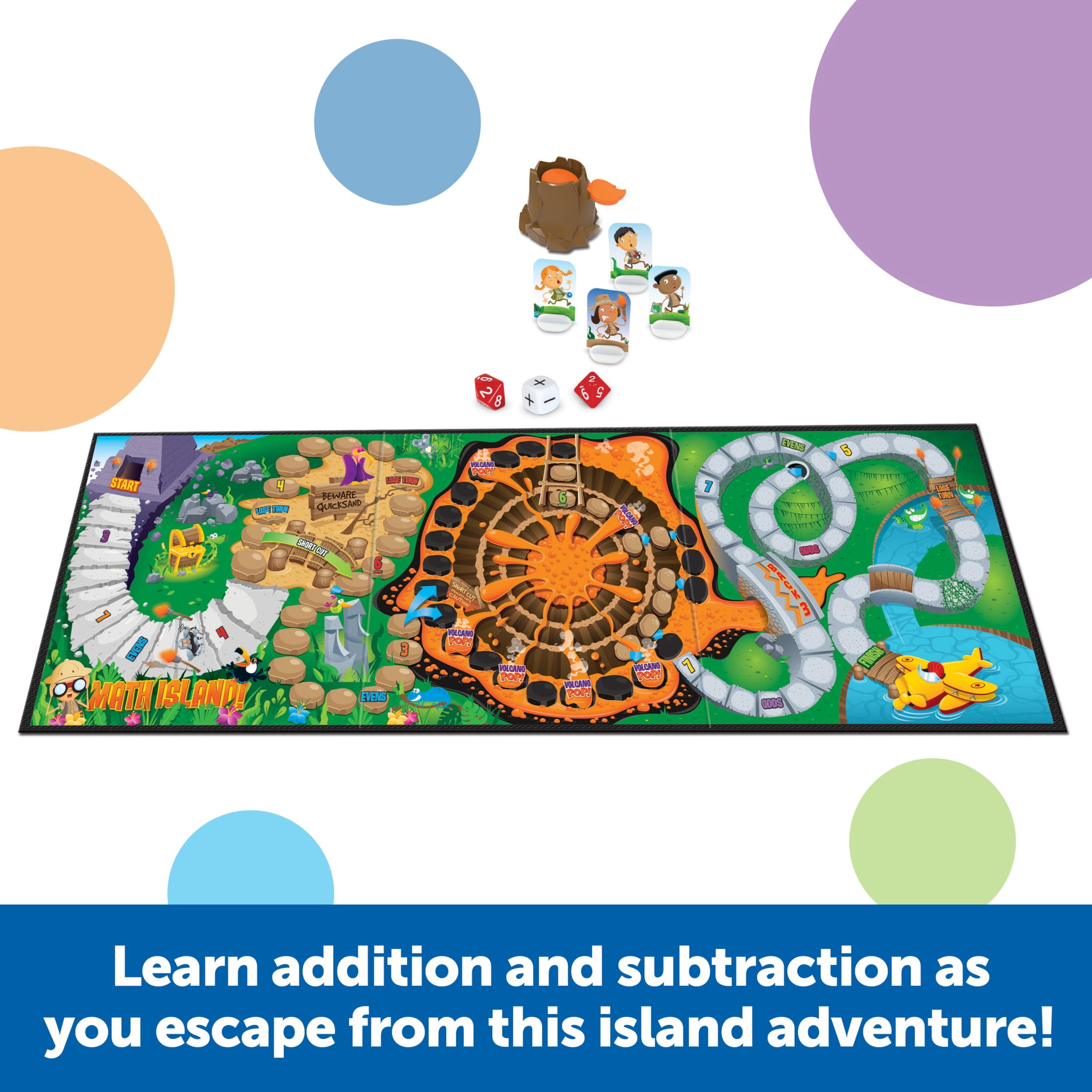 Learning Resources Math Island Addition & Subtraction Game ,  Board Games , Ages 6+