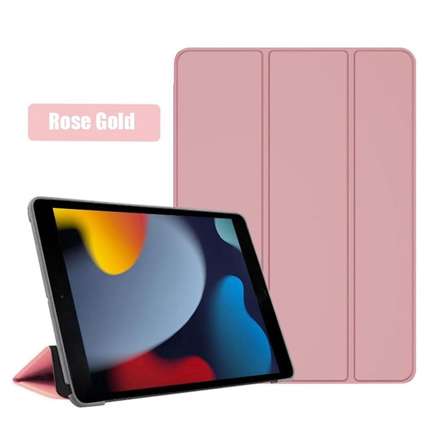 Case For NEW iPad 10.2 2021 8th 7th 9th 10th Generation Funda Sleep Wake up For iPad 10.2 2019 2020 2021 PU Leather Tablet Cover Rose Gold For iPad 7 2019