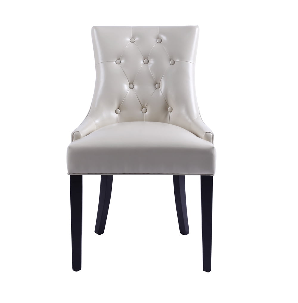  Homelegance Orsina Dining Chairs with Arm Luxurious Design  with Crystal Button Tufting, Set of 2, Pearl - Chairs