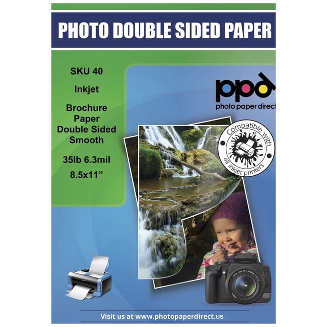 Ppd 100) Ppd 100 Feuilles Jet d'Encre Mat Brochure et Papier de Présentation 8.5X11 35Lbs 130Gsm Haute Résolution Double Face Instantané Sec et Résistant à l'Eau (40-