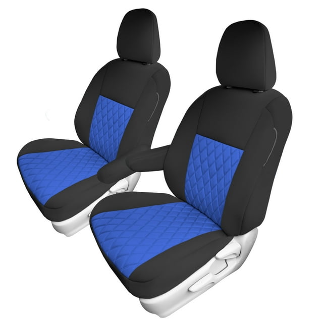 For Toyota Sienna 2011-2020 FH Group Neoprene Waterproof Custom Fit Car Seat Covers- Front Set Blue