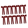 thumbnail image 2 of 12 coronas navideñas de terciopelo para puerta, decoración navideña, corona vintage. Burdeos, 2 of 9