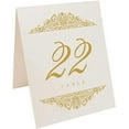 thumbnail image 4 of Paisley Wedding Table Numbers (Select Color/Quantity), Champagne, Gold, 1-55, Double Sided, Tent or Use in a Stand, Great for Parties & Restaurants - Made in the USA, 4 of 4