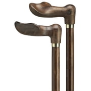 Harvy Canes - Wood Tone Palm Grip-Left Hand - Walking Cane - 36" - Walnut