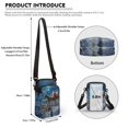 thumbnail image 6 of HELLHERO Adjustable Strap Adjustable Crossbody Bag for Adults Outdoor Travel Daily Use Crossbody Bags Polyester 4.33"x1.97"x7.09" Sugar Skull Roses Galaxy Cosmic Night, 6 of 7