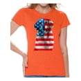 thumbnail image 1 of Awkward Styles Women's USA Flag Golden Retriever Graphic T-shirt Tops Independence Day Gift, 1 of 4
