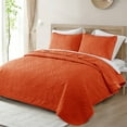 thumbnail image 3 of Exclusivo Mezcla Twin Quilt Bedding Set, Lightweight Soft Bedspreads Coverlets with 1 Pillow Sham, Modern Orange Quilts Twin XL Size for All Seasons, 3 of 7