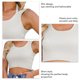 thumbnail image 4 of Camiseta sin mangas corta para mujer, ajustada, color puro, estilo corto, cómoda, informal, transpirable para citas en la oficina, Beige XL, 4 of 5