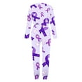 thumbnail image 5 of Black and Friday Deals,Trendy Two Piece Outfits for Women Sweatsuits Breast Cancer Awareness Series Clothes Long Sleeve Top Sweatpant Sets (XL, Purple), 5 of 5